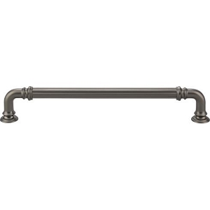 Top Knobs TK324AG Chareau TK324AG Reeded Pull 7 Inch CC Ash Gray
